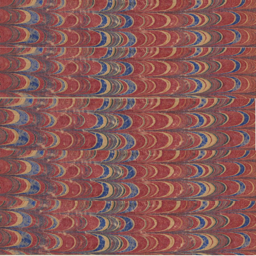 Red and blue marbleized paper pattern